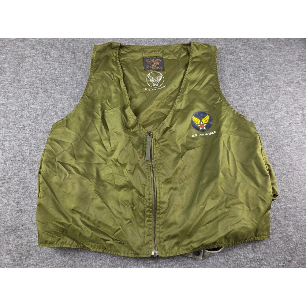 Alpha Industries Vest Mens Large Green US Air Force E-1 Radio Carrier Utility